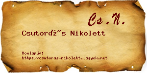 Csutorás Nikolett névjegykártya
