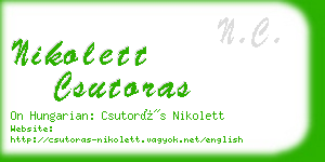 nikolett csutoras business card